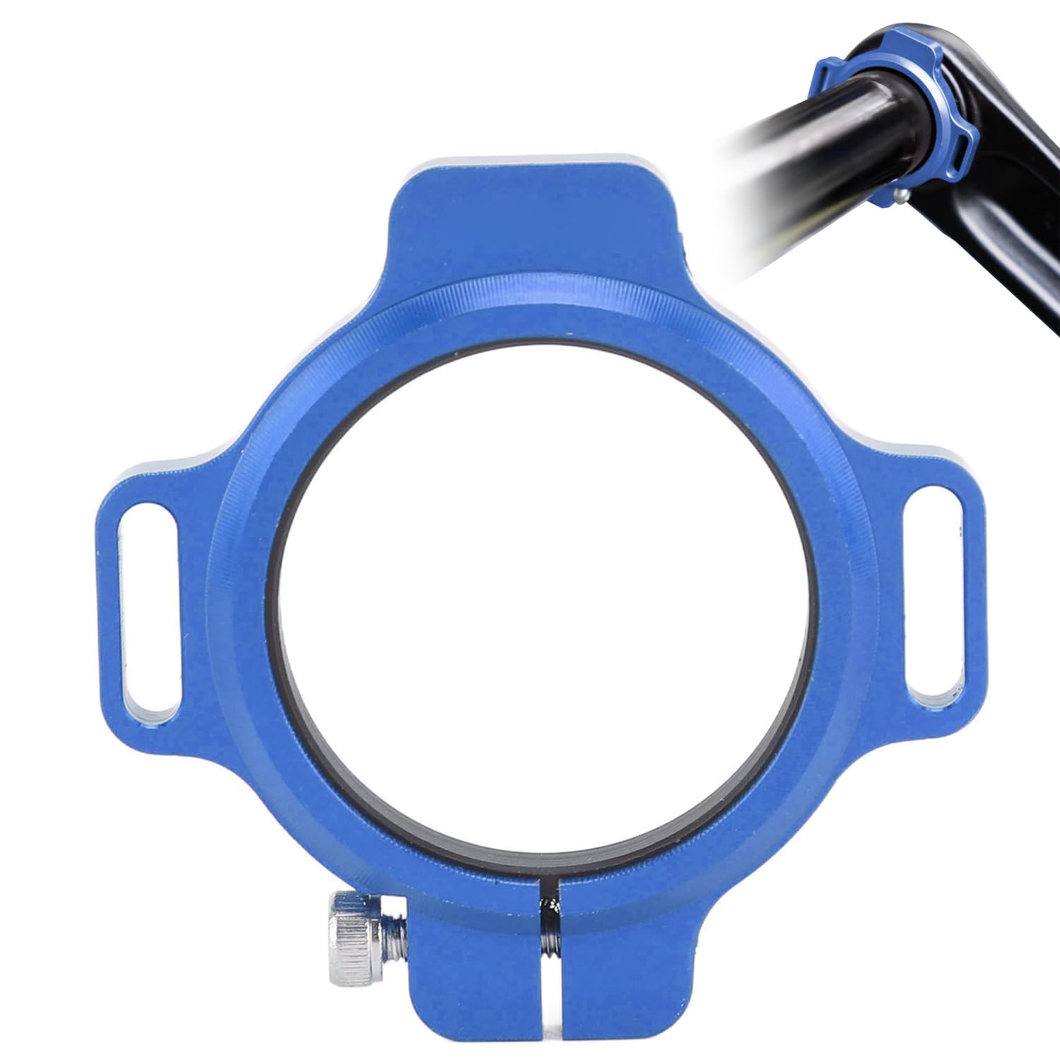 Tissting Preload Adjuster 28.99mm/1.14in Blue Aluminium Alloy Bicycle Crank Chainring Adjuster with Thread Ring and Adjuster