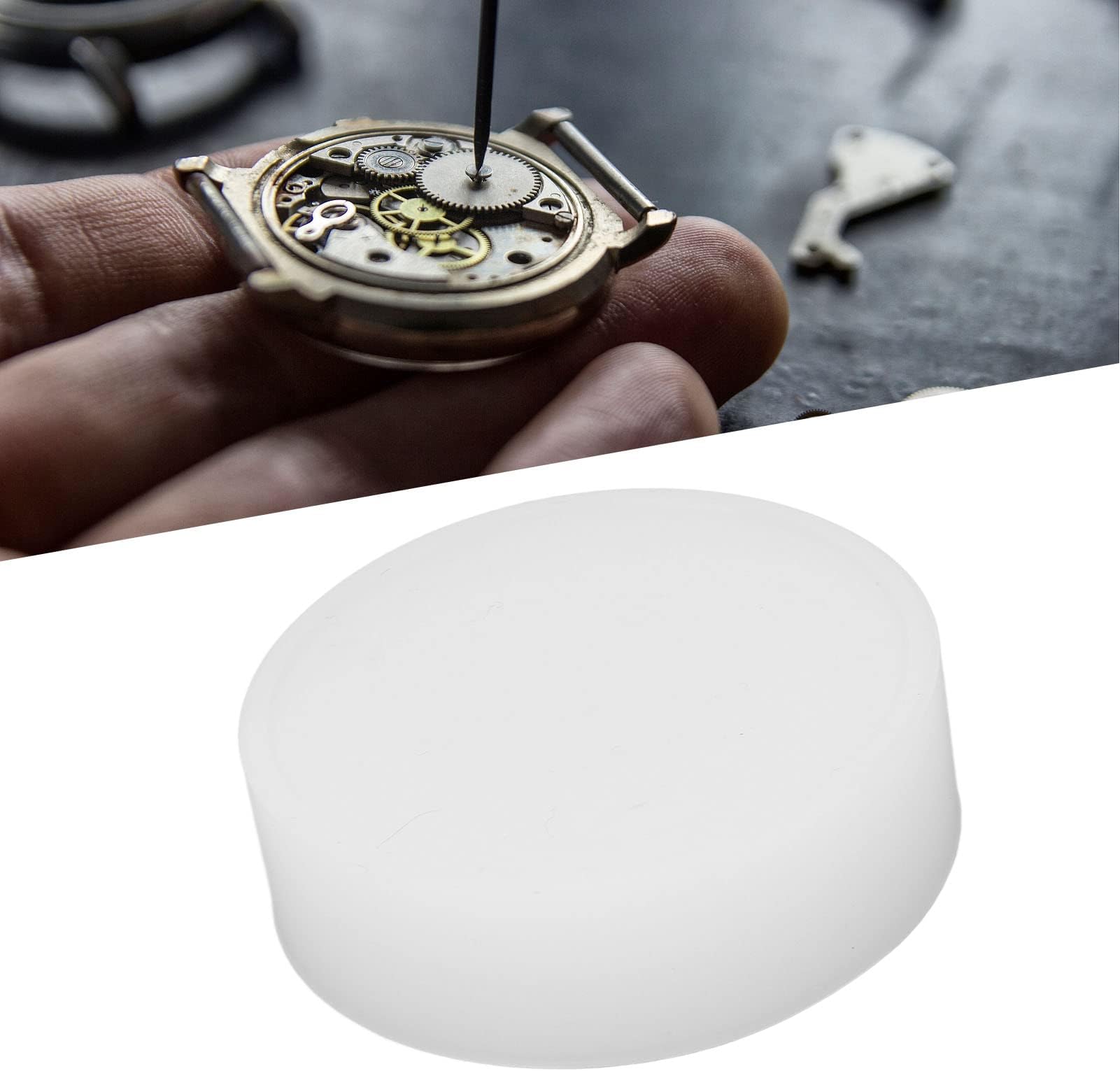 Brrnoo Watch Casing Cushion, Small Latex Watch Cushion, Anti-Slip Design, Compact and Portable Watch Movement Pad for Watch Jewelry Repair, Suitable for Watch Professionals,