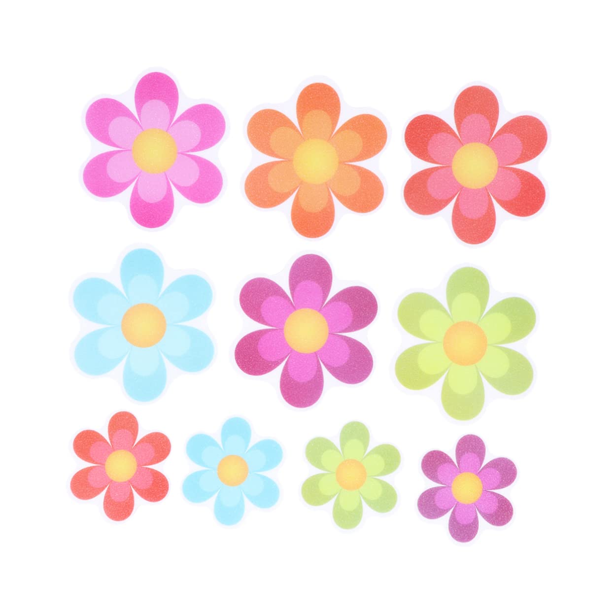 HOOTNEE 10pcs Anti-Slip Flower Stickers for Bathroom Tub Shower Non-Slip Decals