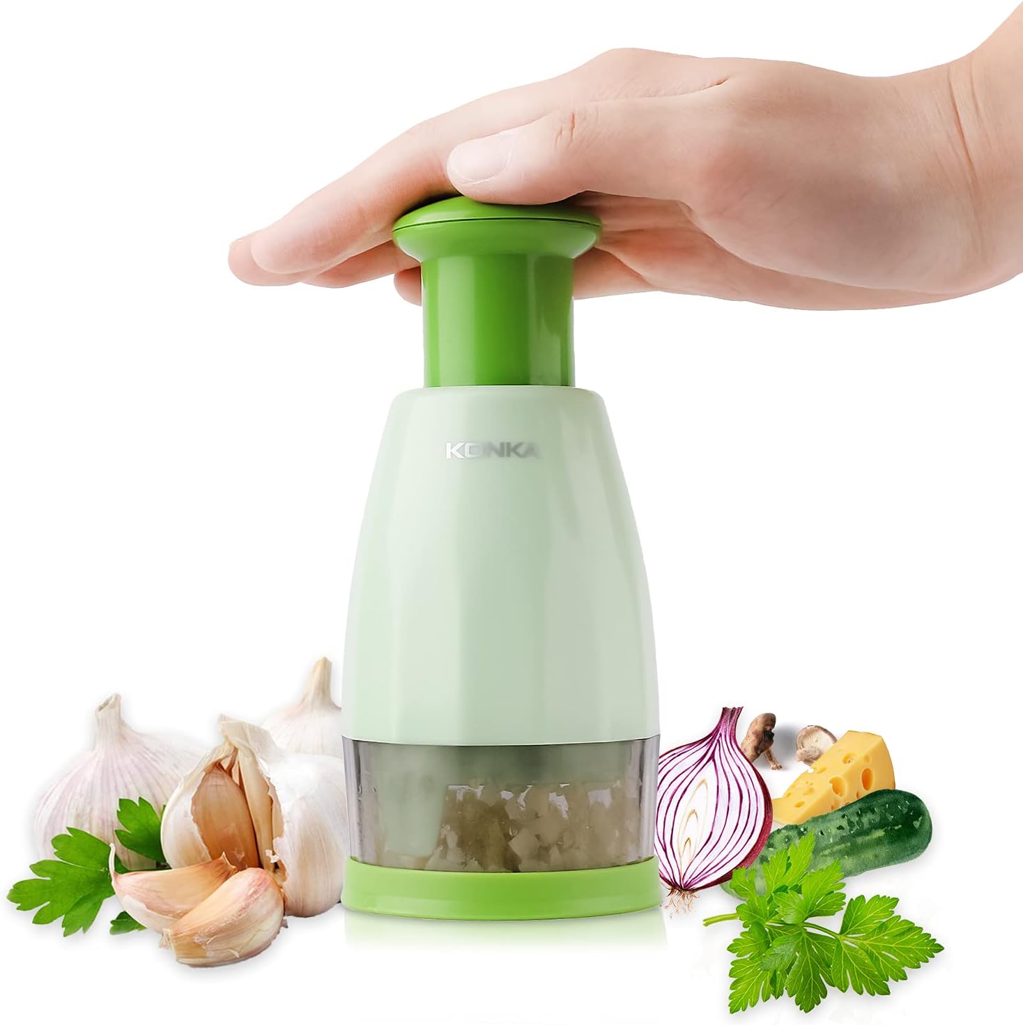 Food Chopper, Hand Chopper Dicer, Manual Slap Vegetable Chopper Onion