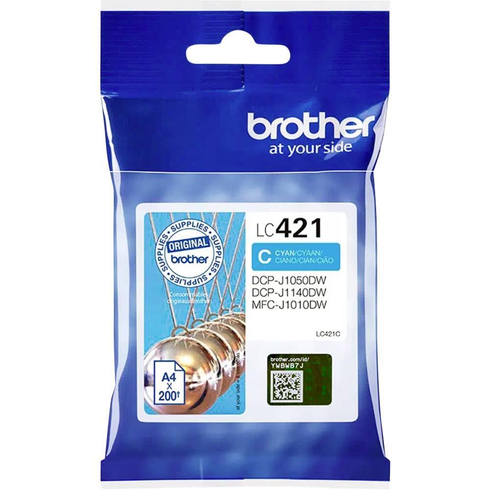 Brother LC421C, Cartouche d’Encre tranparente Originale, Cyan