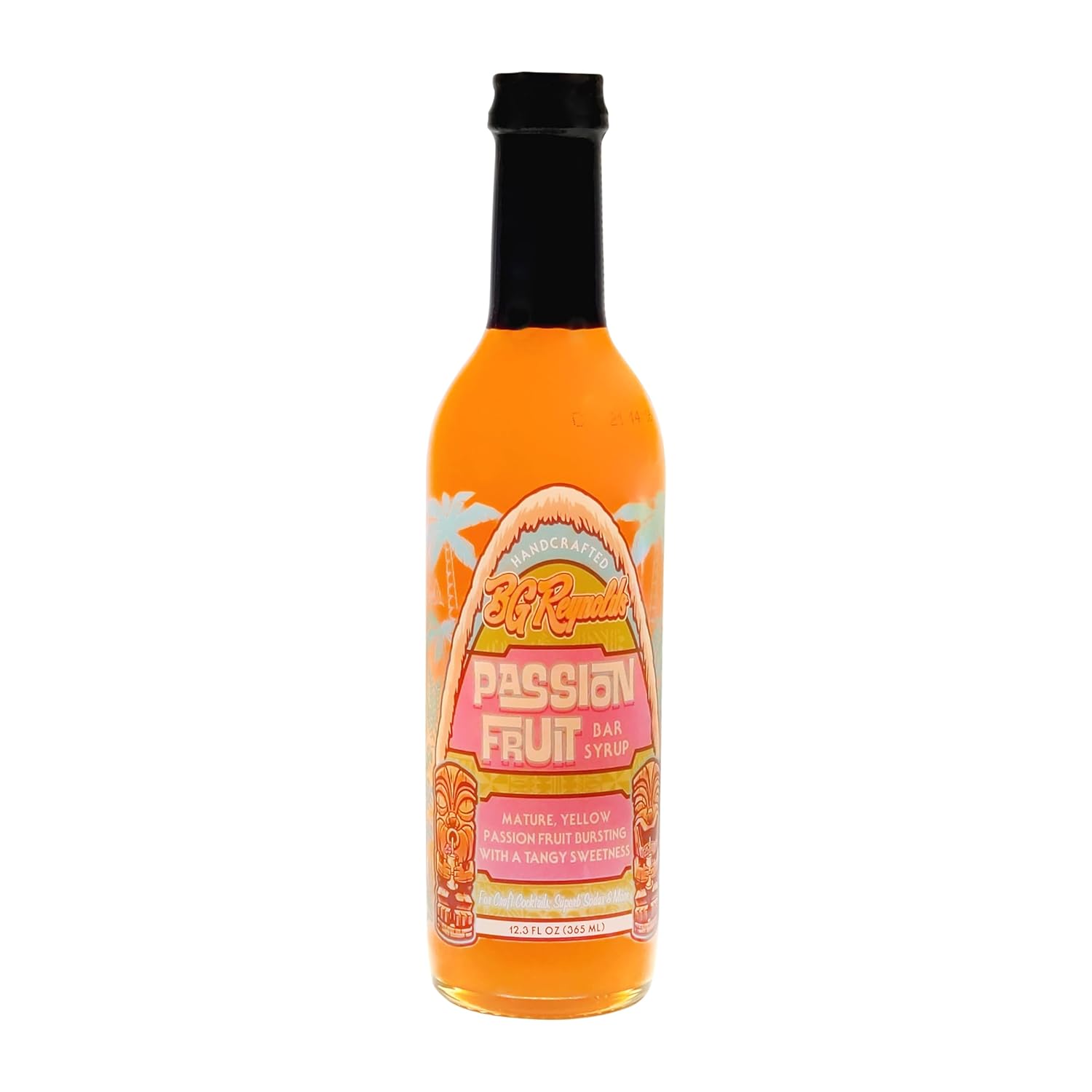 BG Reynolds Natural Tiki Cocktail Cane Syrup, Passion Fruit, 375 ml
