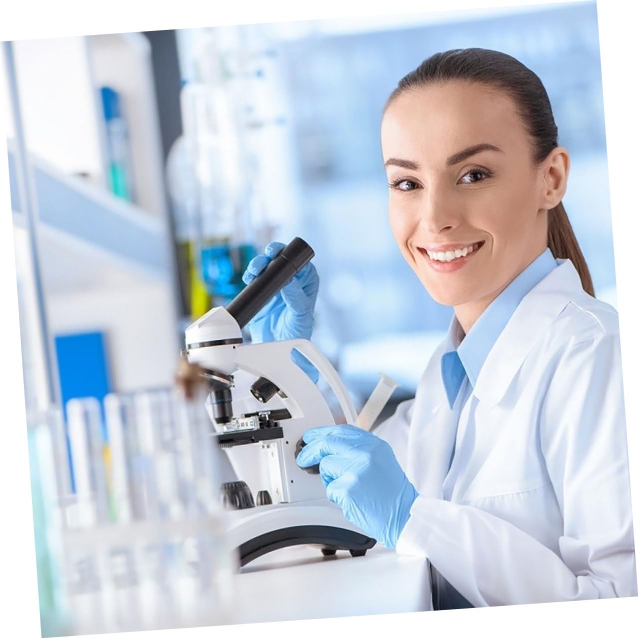 FRCOLOR Provette per Centrifuga da 10 Ml Tappo Set da 200 Pezzi Plastica Trasparente Fondo Tondo e Scala Graduata per Laboratorio Scientifico e Analisi Biochimiche