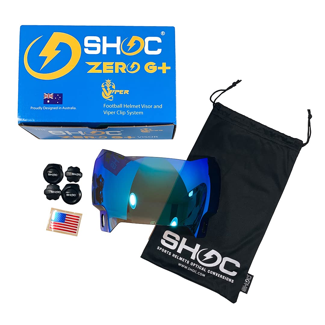 Shoc Zero G Plus Visor for Riddell SpeedFlex Football Helmets ñ Sapphire