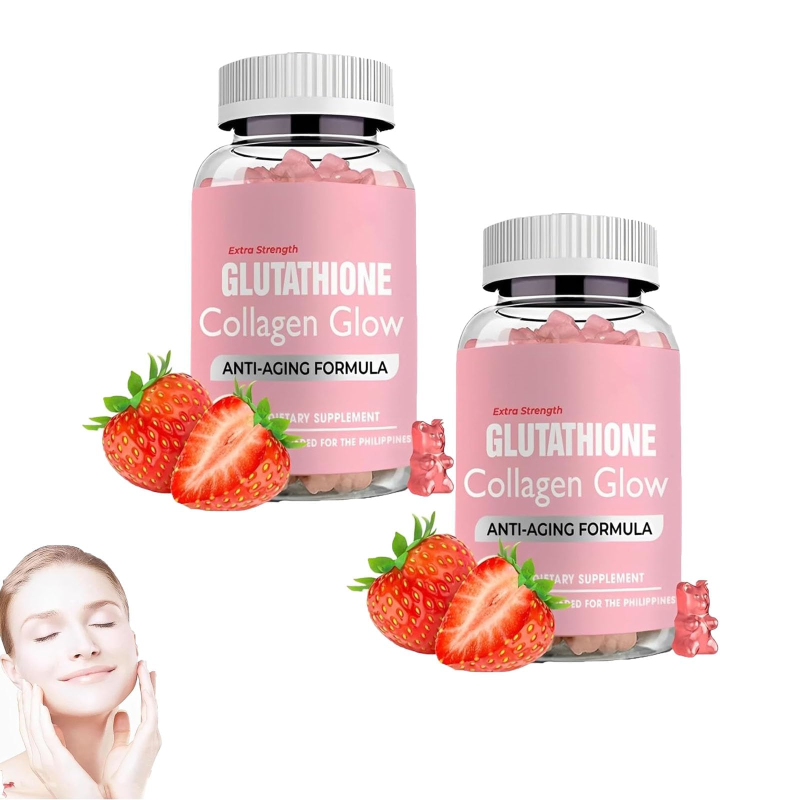 Glutathione Collagen Gummies, Glutathione Collagen Glow Gummies, Skin  Brightening & Anti-Aging, Supports Hair, Skin & Nail Health, Glutathione  Supplement for Women, Strawberry Flavor, 60 Count (2) : Amazon.co.uk:  Health & Personal Care