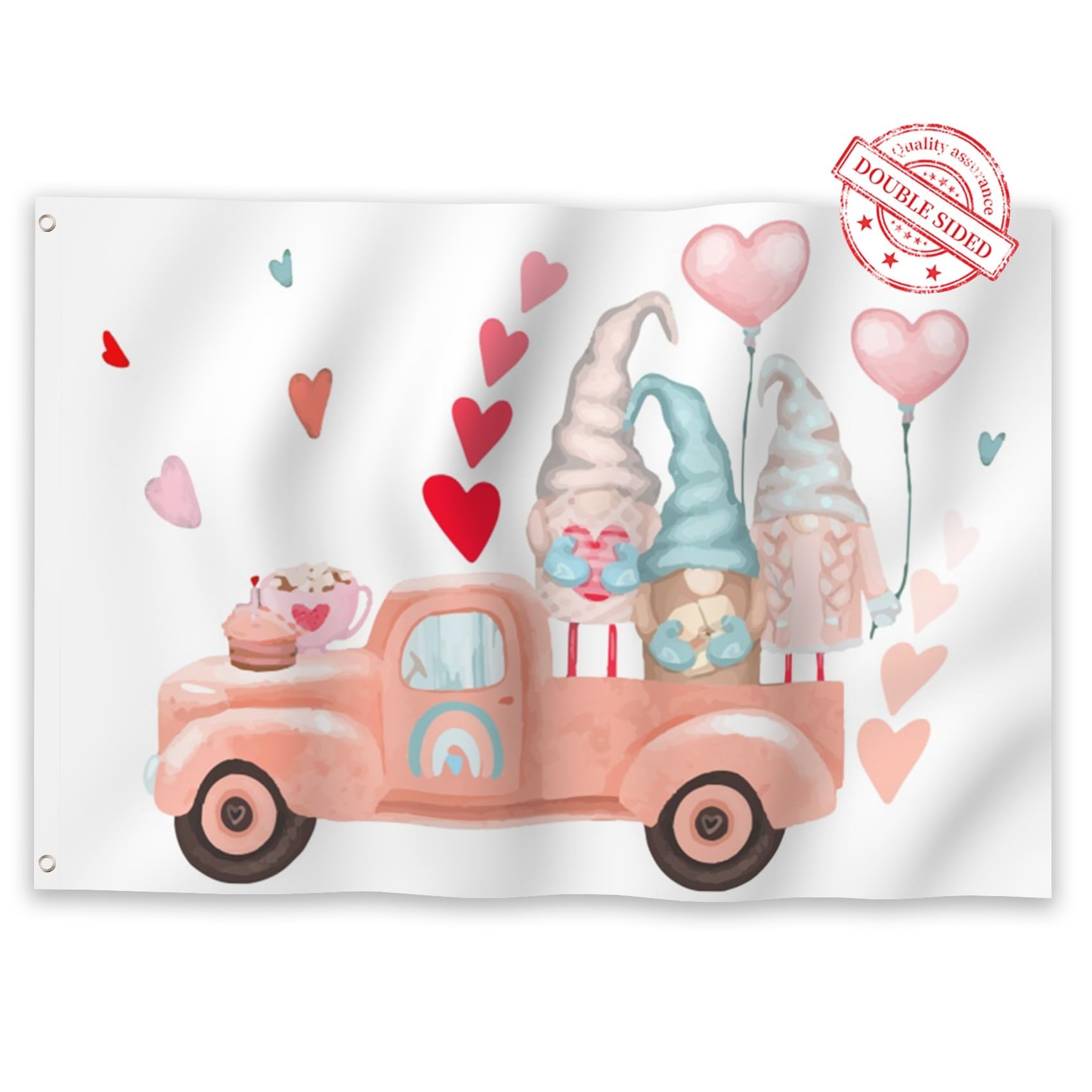Drapeau Amour grand format avec œillets renforcés pour éviter les déchirures au vent - 8