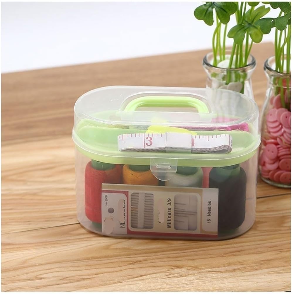WERFOGH Household Needle Wire Box Set Multi-Function Storage Portable Plastic Hand Sewing Small Needlework