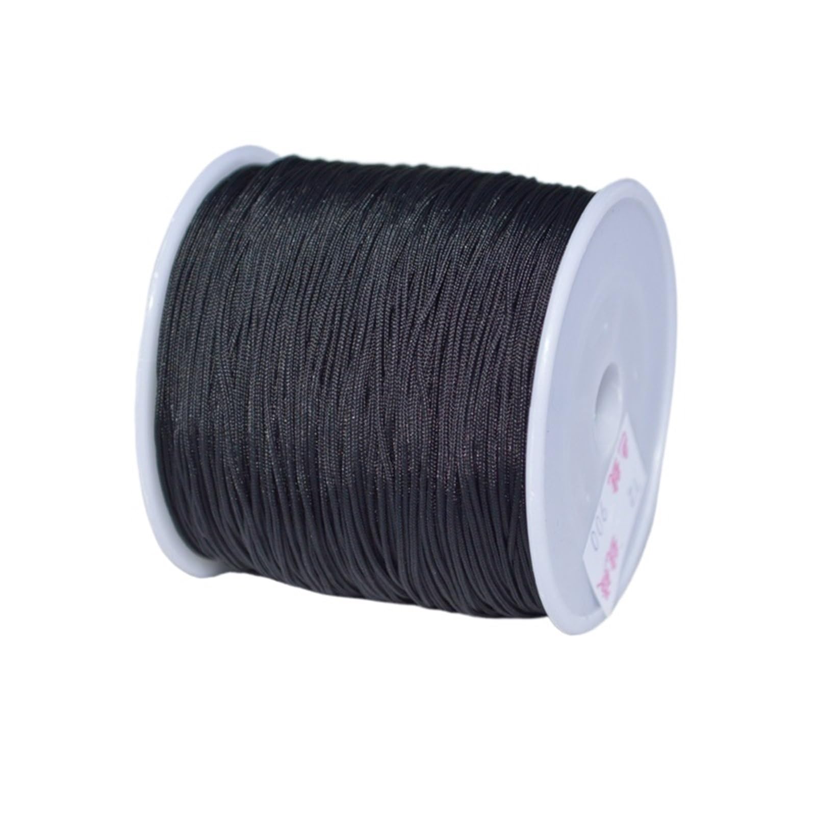 Nylon Cord Thread 6pcs 0.5mm Nylon Satin Cord Knotting Thread for DIY Bracelet Necklace Jewelry Kumihimo Craft Making for Bracelets Macrame(Black)
