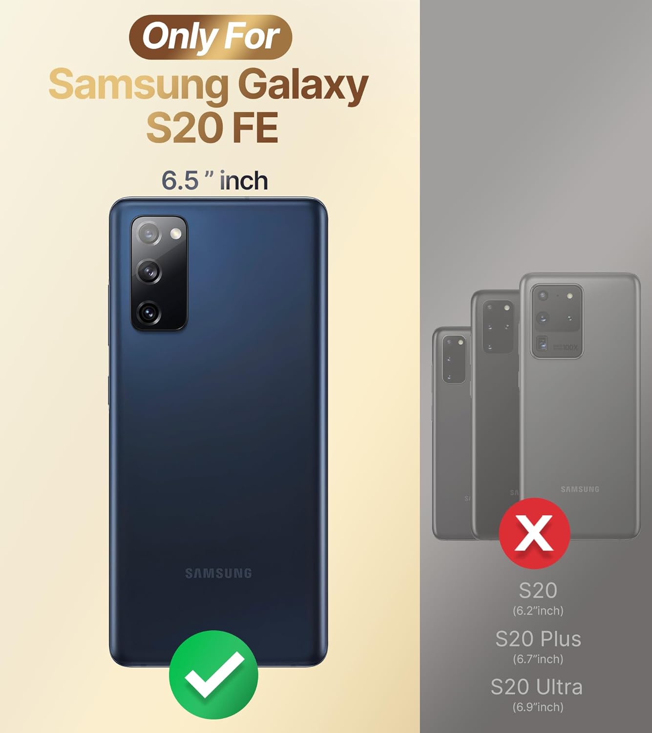 XYZ for Galaxy S20 FE Case with Stand, for Samsung Galaxy S20 FE Case with Double Ring, Women Girls Bling Luxury Protective Phone Case Heart for Samsung S20 FE, Black - Image 2