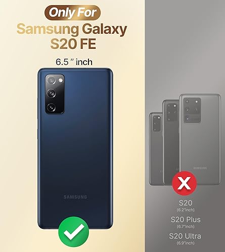 Miniatura 2 de XYZ Funda para Galaxy S20 FE con soporte, funda Samsung S20 FE con doble anillo, funda protectora de lujo para mujeres y niñas con corazón para