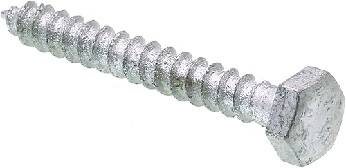 Prime-Line 9055061 Tornillos hexagonales de 14 pulgadas x 2 pulgadas, acero galvanizado por inmersión en caliente A307 grado A (paquete de 100), zinc