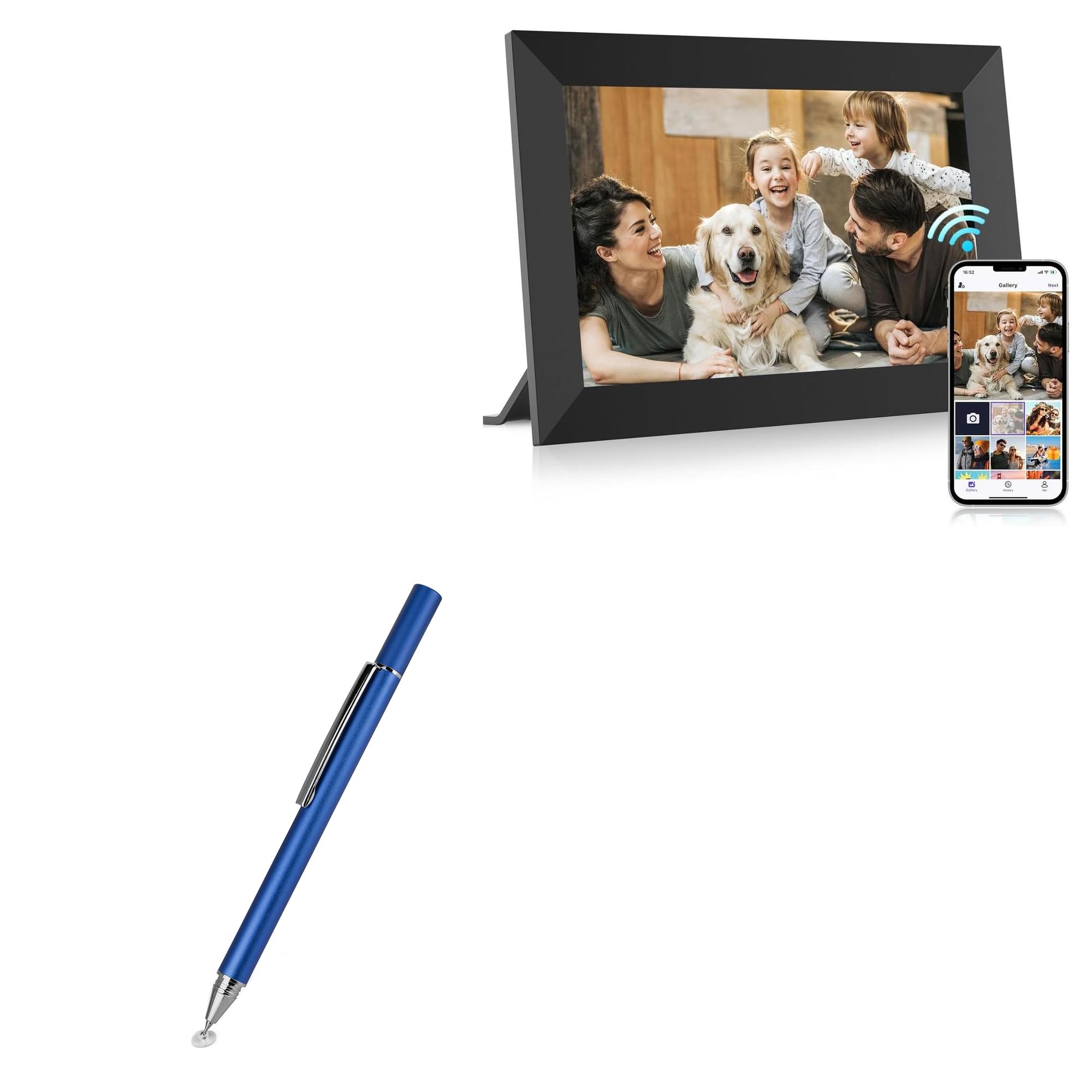 BoxWave Stylus Pen Compatible with MaxAngel Digital Picture Frame 10.1 in 32gb - FineTouch Capacitive Stylus, Super Precise Stylus Pen - Lunar Blue