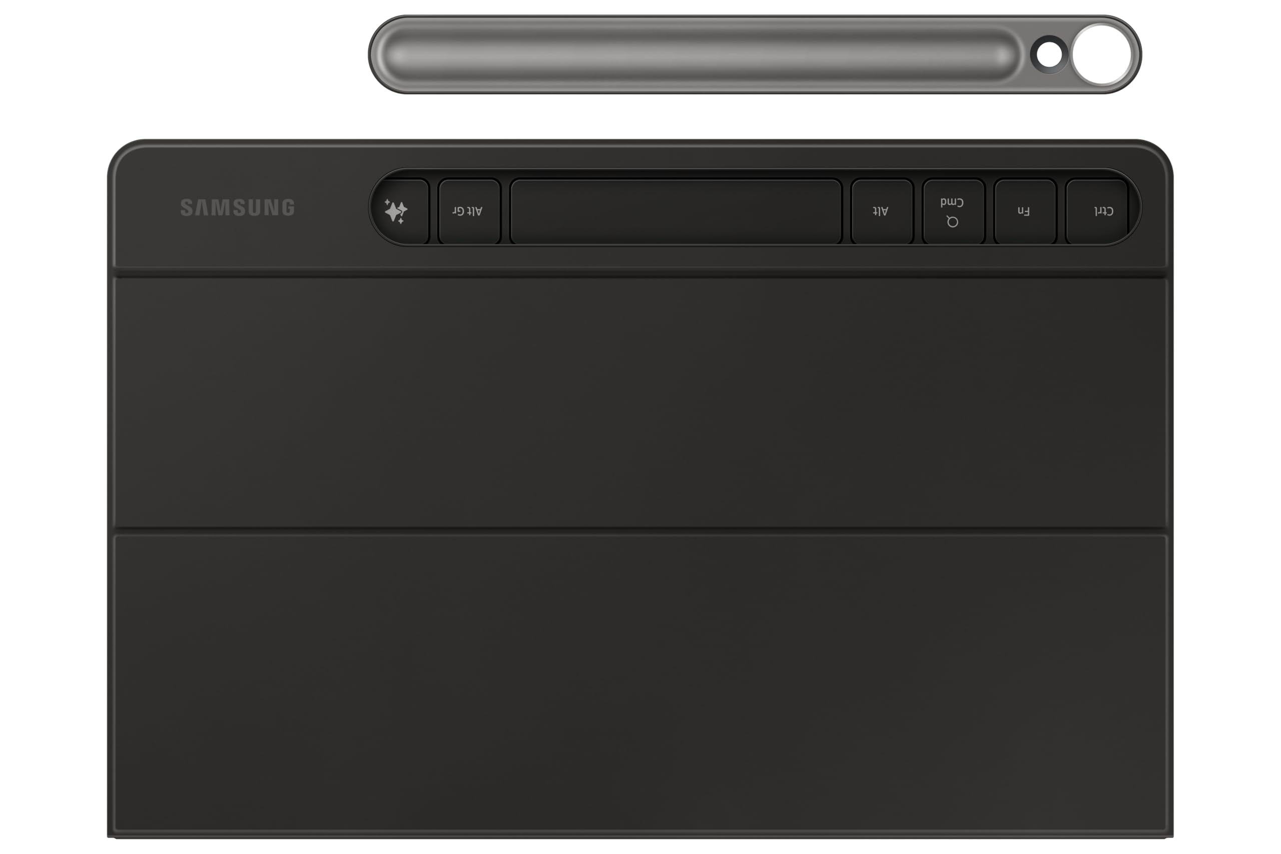 Samsung Book Cover Keyboard Slim EF-DX720 für das Galaxy Tab S10 Lite FE S9 mit QWERTZ-Tastatur und AI-Taste, Einteilige schlankes Design, S Pen Fach, Black