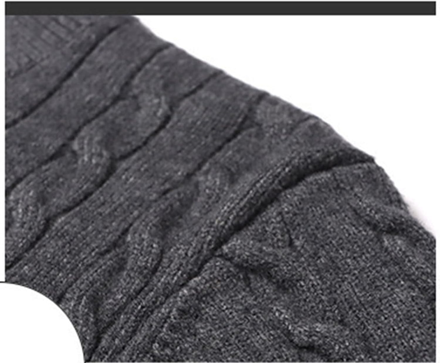 Men's Crewneck Long Sleeve Twisted Pullover Tops Casual Fit Fleece Cable Knitwear Thick Warm Wool Blend Sweaters (Grey,110) : Beauty & Personal Care