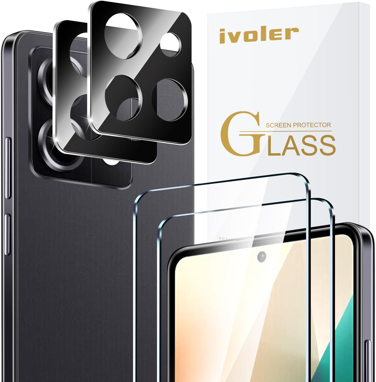 Ivoler 3 Pièces Protection écran En Verre Trempé Pour Xiaomi
