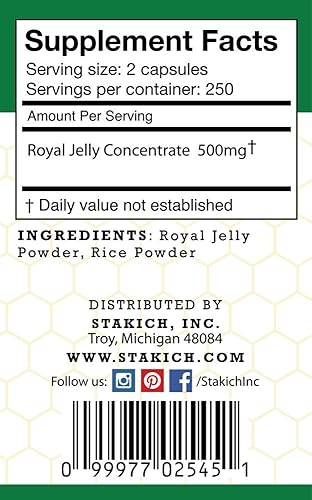 Miniatura 5 de Cápsulas de gelatina real de Stakich 500 mg  Producto orgánico de alta calidad 100 puro 1