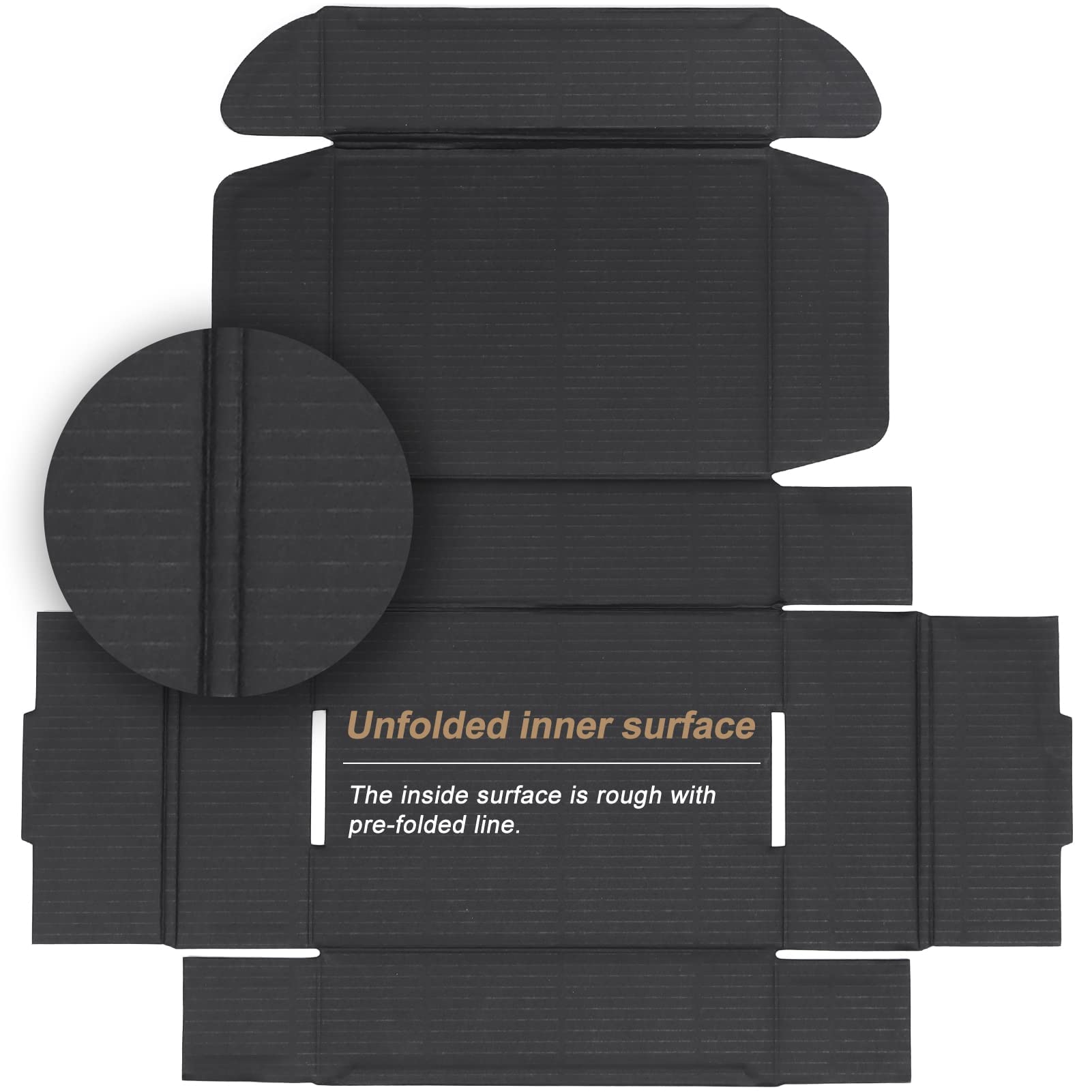 ZBEIVAN 7x5x2 Black Small Shipping Boxes, 20 Packs Corrugated Cardboard Mailer Boxes for Packaging Small Business Mailing Gifts