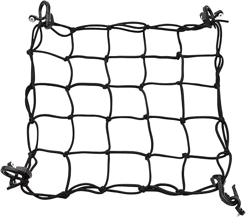 Rete da Carico per Ponte da Kayak con 4 Occhielli, 4 Ganci, 8 Viti, Rete Elastica per Accessori per Barche Marine in Canoa