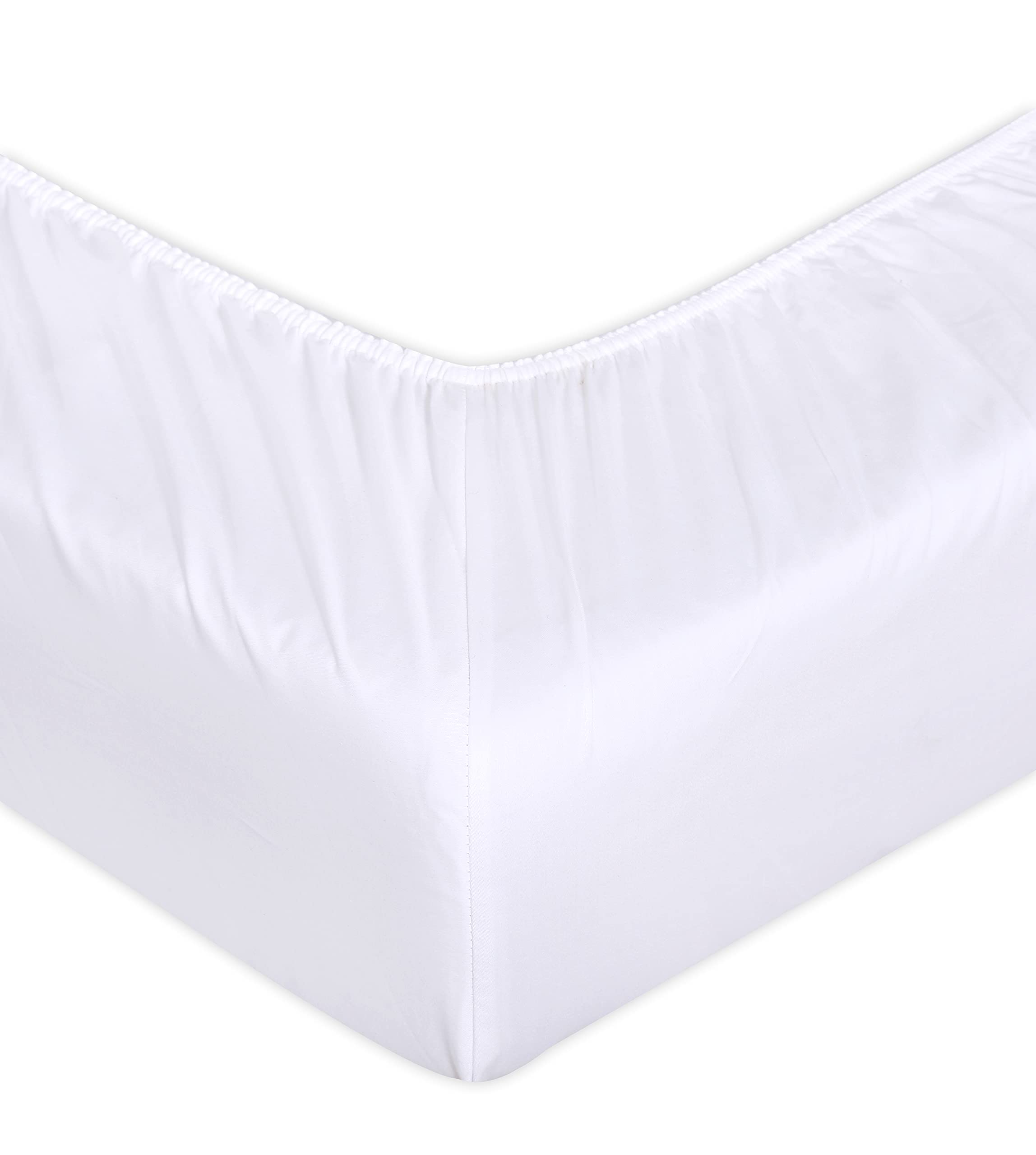 Home In Style 4U Brushed Microfiber Double Fitted Sheet -Deep Pocket 16 Inch 40cm Bed Sheets-Easy Care Ochre Bottom Sheet