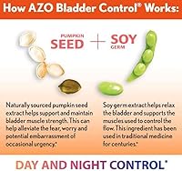 Vista 4 de AZO Control de la vejiga con suplemento diario Go-Less Ayuda a reducir la urgencia ocasional y la protección dual Soporte urinario + vaginal*