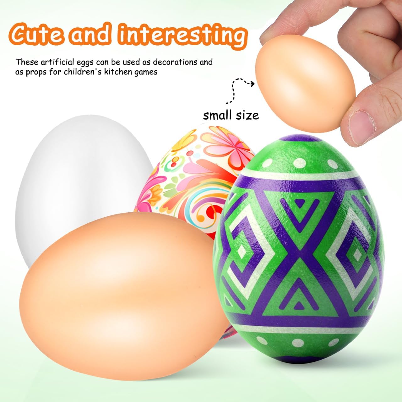 40pcs Easter Fake Eggs: Simulation Blank Egg Artificial Eggs Plastic Easter Eggs for Painting Display Crafting Home Decor