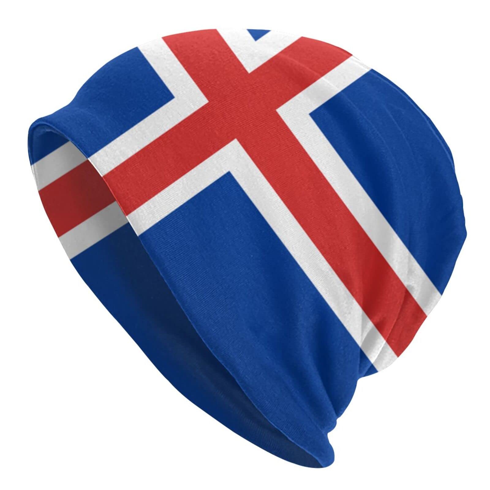 The Icelandic Flag Beanie Hats Skull Cap Adult Knit Hat Soft Balaclava Baggy Hat Outdoor for Mens Womens