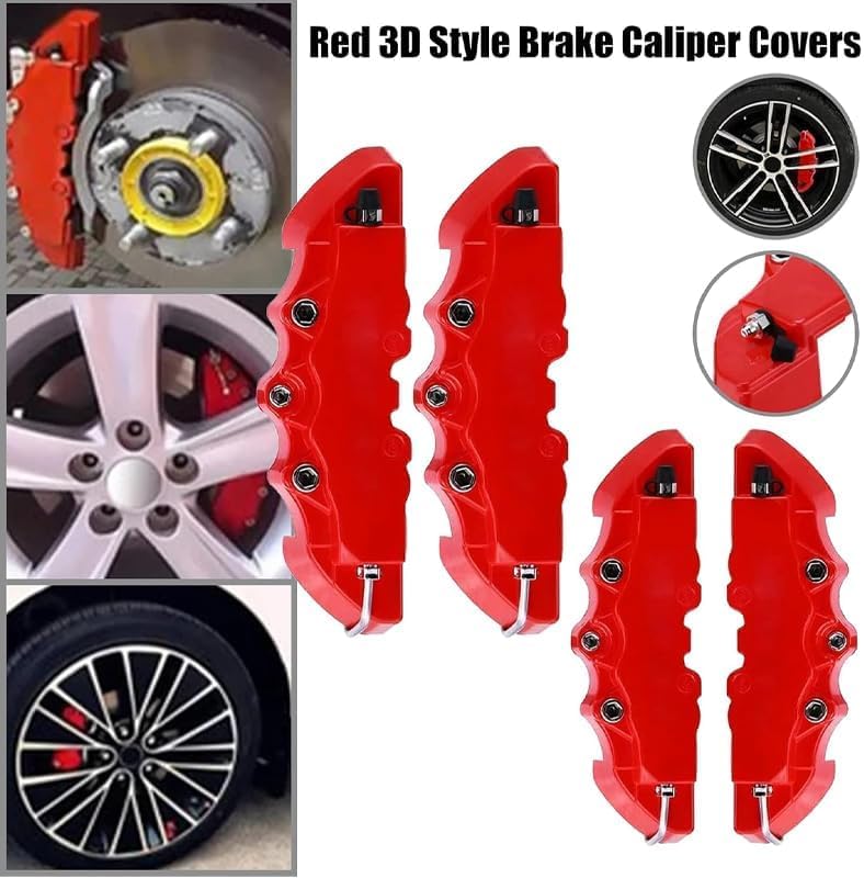 4 Piezas Cubiertas de Pinza de Freno de Coche para BMW X1 X2 X3 X4 X5 X6 X7, Pinzas de Freno de Rueda de Coche, Duraderas, 3D
