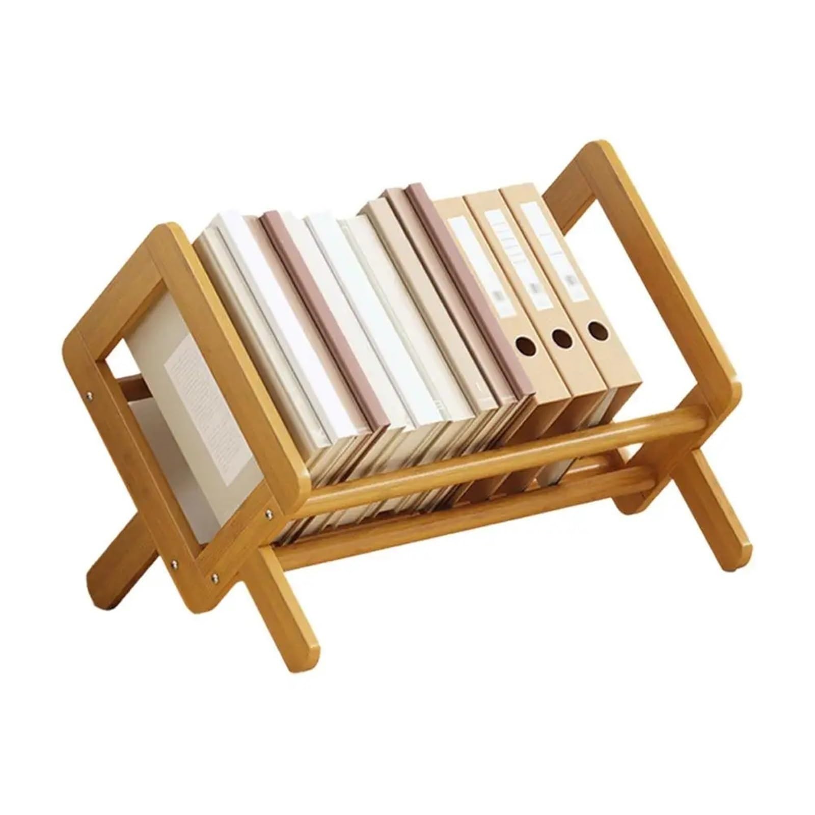 Libreria da scrivania – 50 cm giallo ufficio Storage nizer per libri e riviste – libreria da scrivania economica per studenti – ideale per uso domestico e ufficio