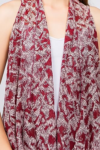 Image of Scarfand's Women's Sheer Open Front Lightweight Sleeveless Long Duster Cardigan Vest