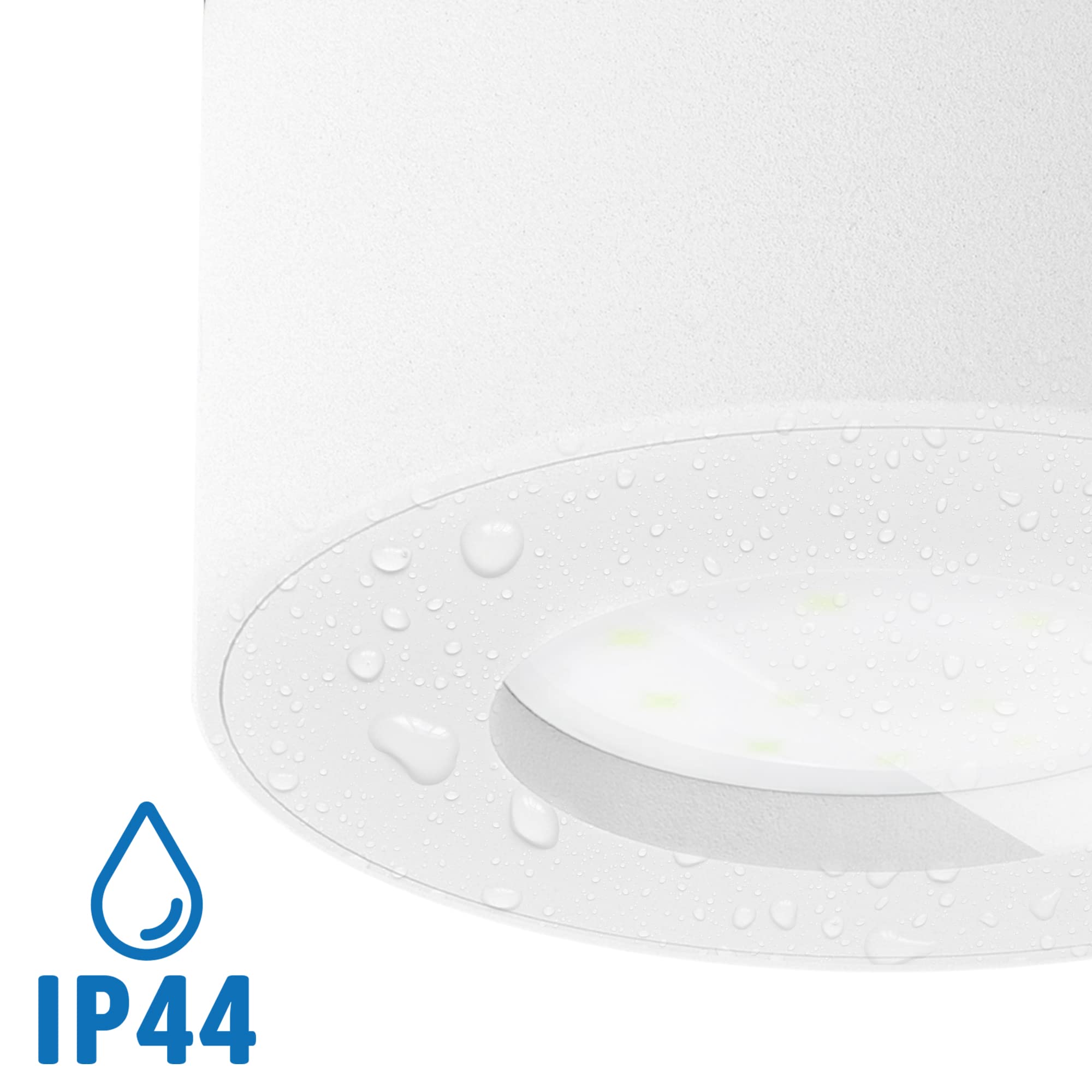SSC-LUXon 4er Set CELI-1 Aufbauspots weiß IP44 mit fourSTEP Dimmbar ohne Dimmer LED 230V - Spots 4W warmweiß breiter Abstrahlwinkel