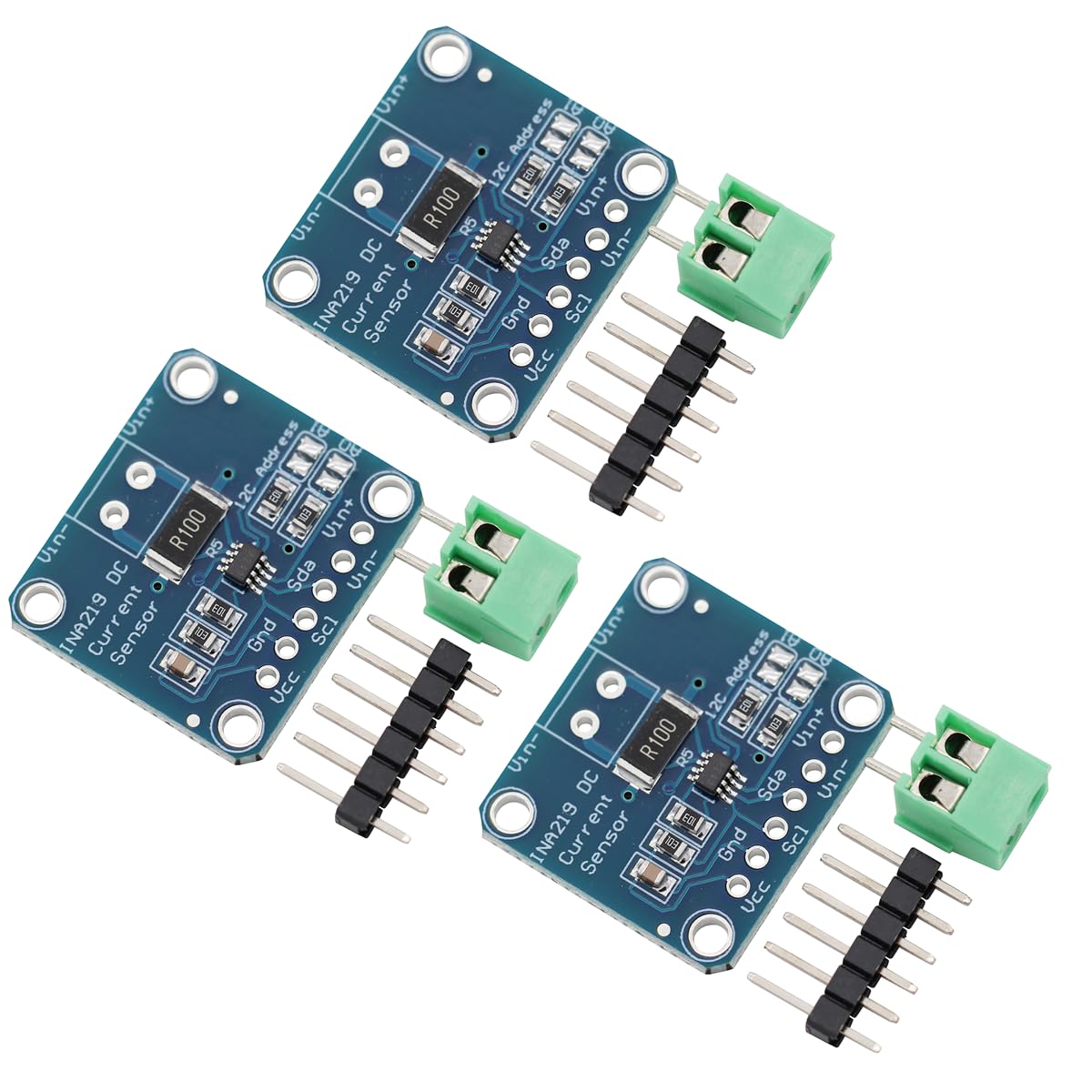 TECNOIOT 5pcs INA219 I2C Bi-Directional Current Power Supply Sensor Monitoring Module