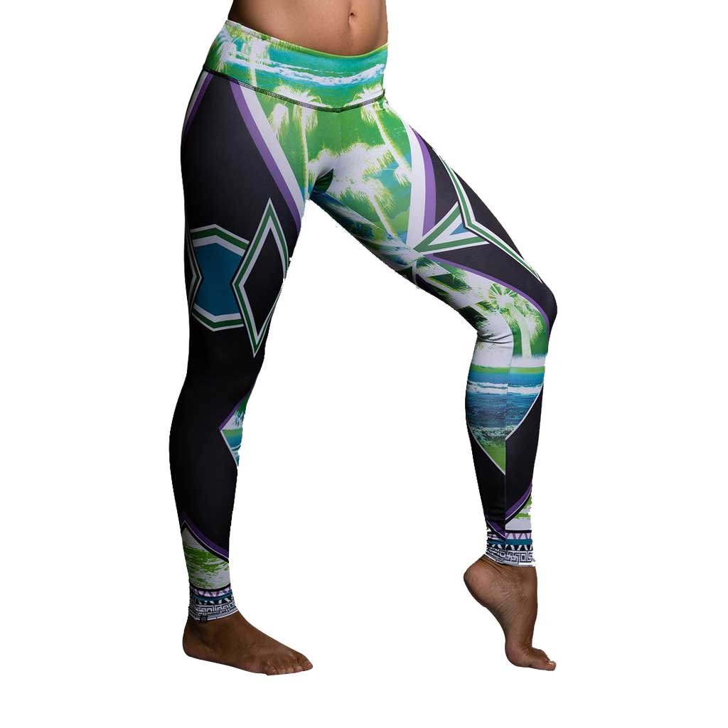 Onzie Yoga Graphic Leggings 229 Palm Sunset (Palm Sunset, Medium/Large)