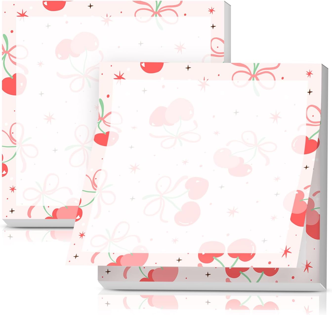 Sticky Notes 3x3 Inches, Cute Self-Stick Pads, Funny Self-Sticky Note Pads for Office, Home, Organization Cute Star Cherry