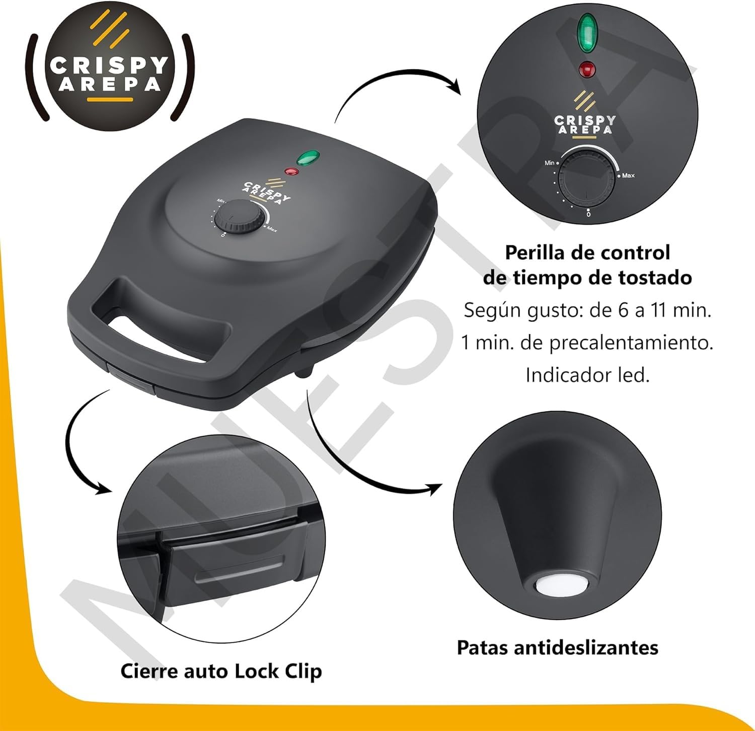 Crispy Arepas, tostiarepas, tostador de arepas