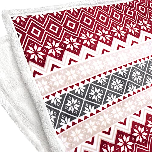 Pavilia Premium Christmas Sherpa Throw Blanket | Christmas Decoration, Fleece, Plush, Warm, Cozy Reversible Microfiber Holiday Blanket 50 X 60 #TOP3
