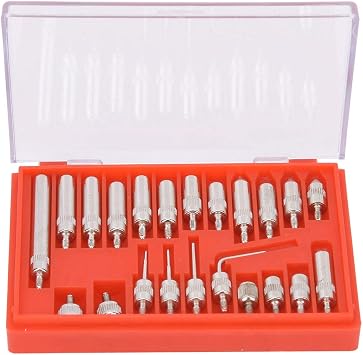 Dial Indicator Point Tip Set, 22 Pcs Pointed Tip Dial Gauge Indicator Replacement Measuring Point Tip Set with Case