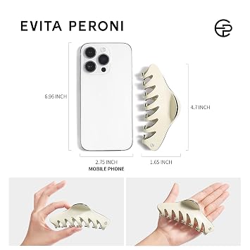 EVITA PERONI Acetate Hair Claw Clips, Strong Hold, 4.7inch, Gift for Women | Durable Strong Hold Jaw Clips with Gift Box for Women's Day, Birthday Simple Classic Style