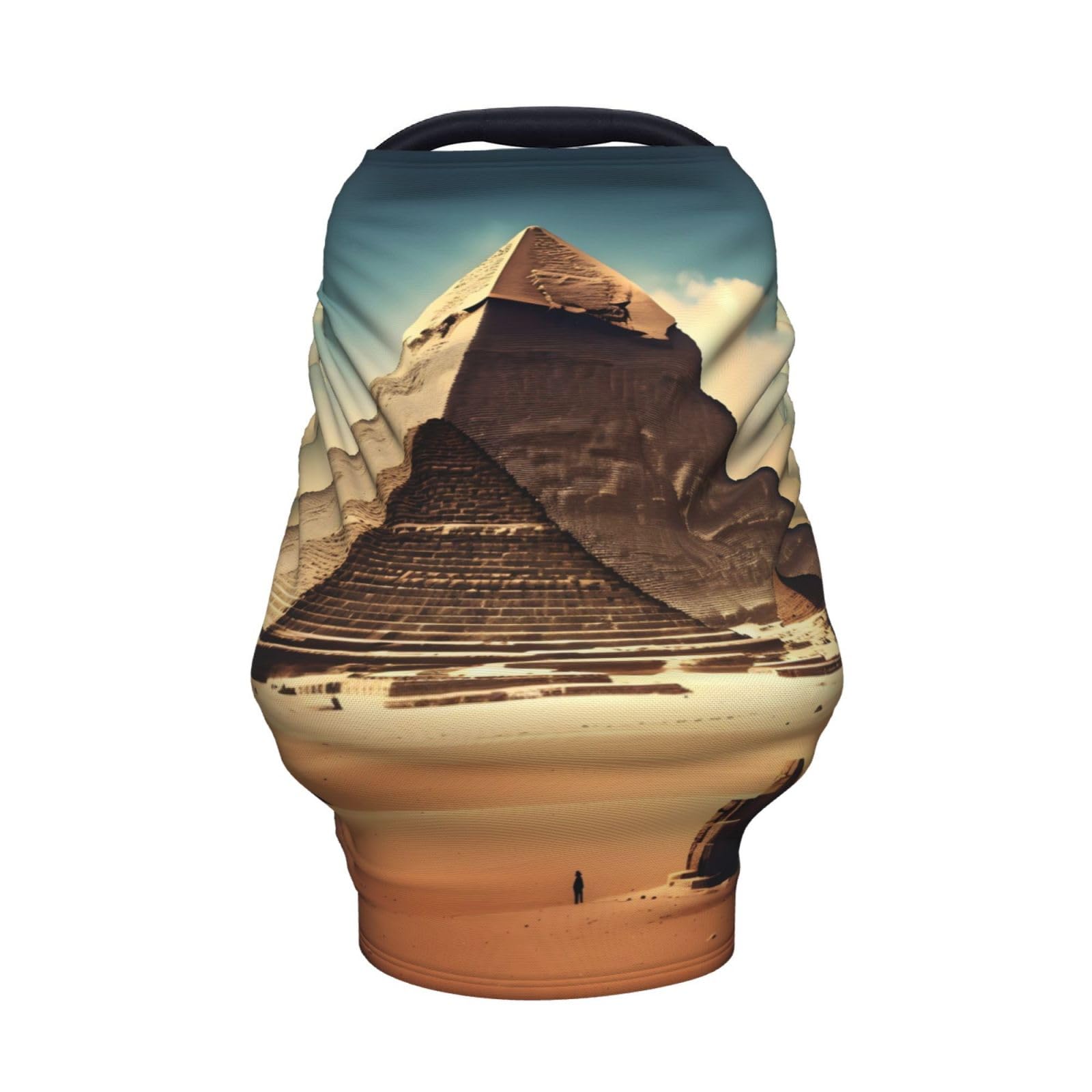 XZDHYZ Dreaming of The Pyramids of Khufu Versatile full-print Stroller Chair Cover/Nursing Cover, specially designed for your baby, Black