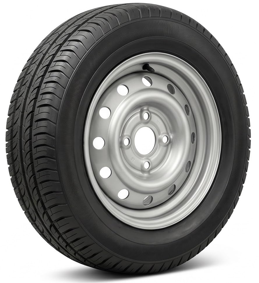 Roue complète 165/70R13 13" - 4 Trous - Entraxe 100mm - Déport 30 - Pour remorque - 13 pouces - Largeur 165mm - Indice de vitesse N 140km/h - Indice de charge 79 (437kg)