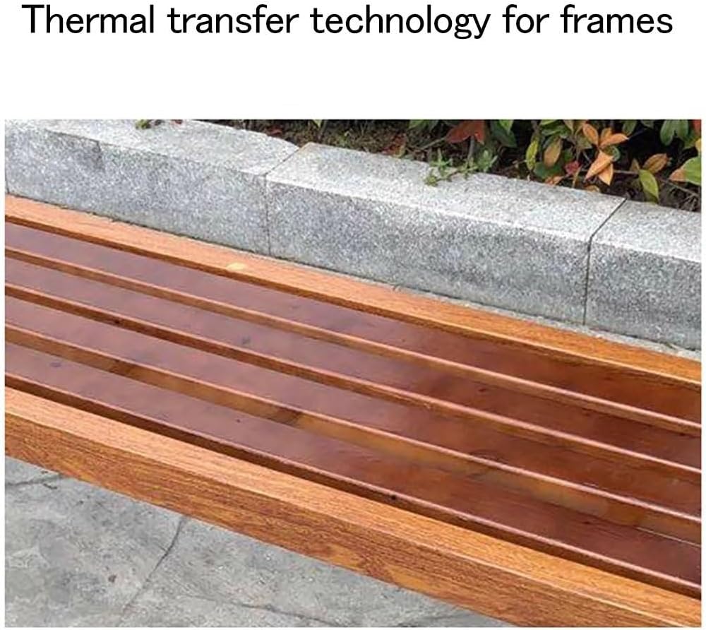 All Weather Deck Bench,Wooden Outdoor Bench,2-3 Person Deck Backless Bench,Weatherproof Park Bench,Outdoor Garden Bench,Solid Wood Bench for Garden,Yard,Park,etc.(Brown,150 * 40 * 45)