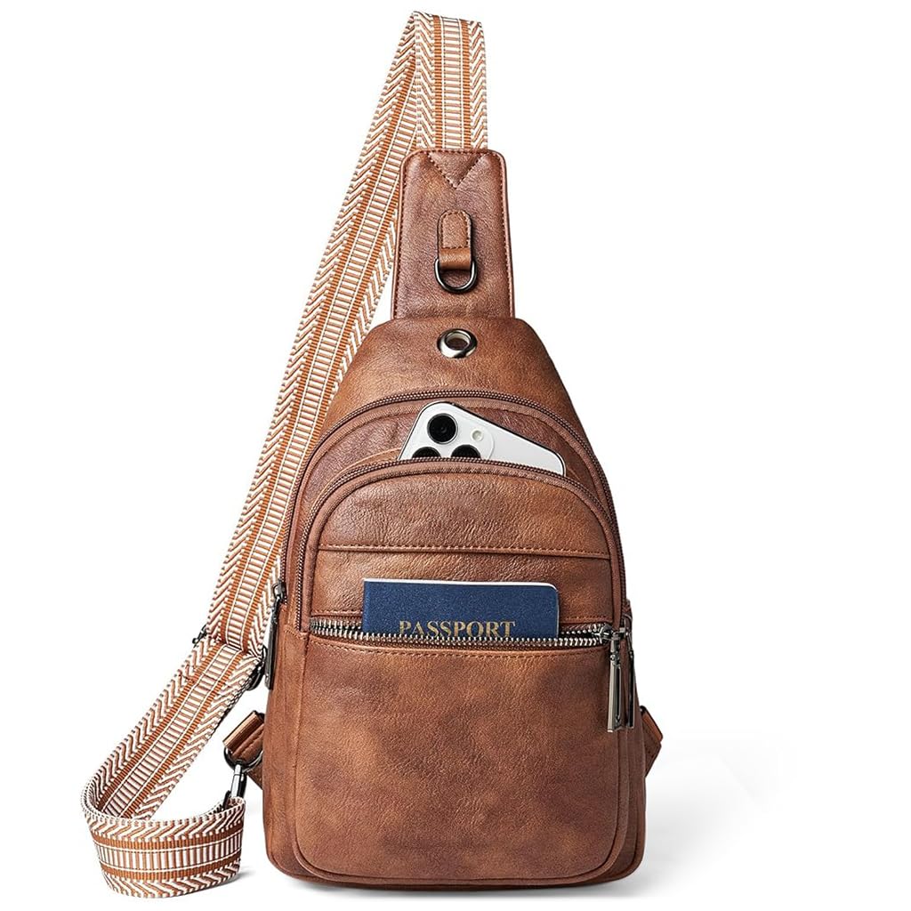 GUSTAVE® Crossbody Bags for Men and Women Fashion PU Chest Bag Multi-pocket Large Capacity Chest Bag Crossbody Bag Adjustable Webbing Shoulder Strap Design Travel Phone Bag Lightweight Chest Bag (B0DCBGC58Y) Amazon Price History, Amazon Price Tracker