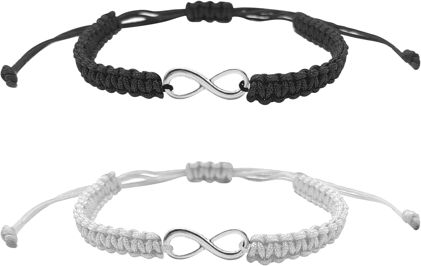 Infinity Bracelets for Couples Best Friend, Infinity Sign Handmade Rope Braided Couples Bracelet, Distance Matching Bracelets Jewellery Gift for Couple Family Lovers Women Men A7WXBZSL