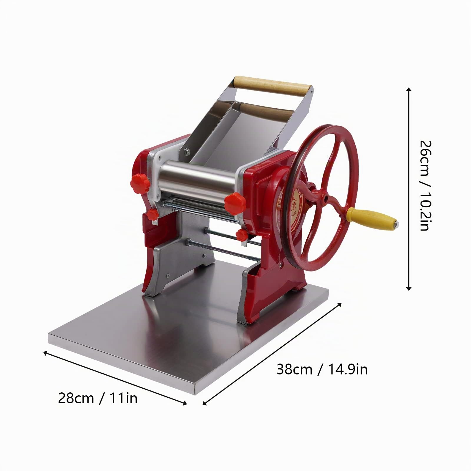 Máquina de pasta manual para hacer pasta de acero inoxidable para pasta fresca y casera, espaguetis, lasaña