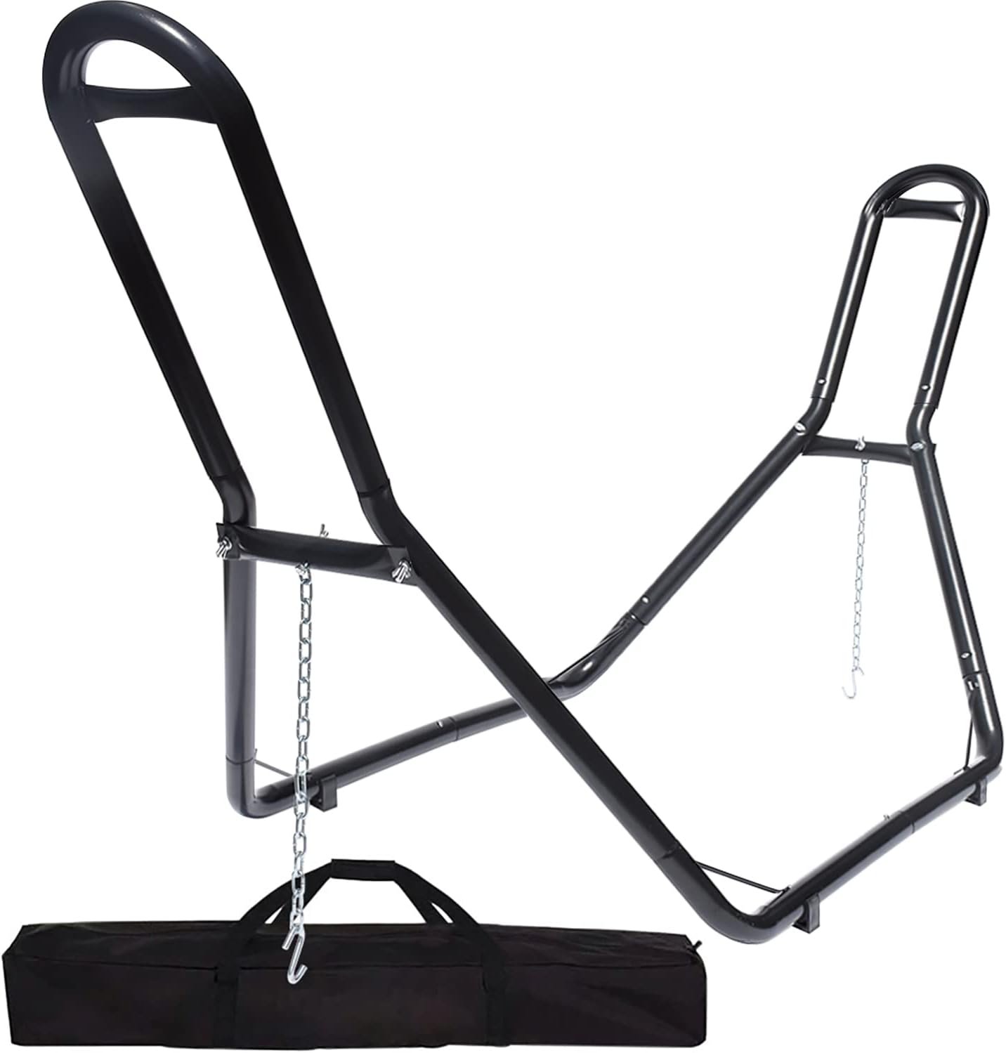 Zupapa 2 Person Steel Hammock Stand 550 lb Capacity, Portable Hammock Frame Stand Heavy Duty for 9 to 14Feet Hammocks, Carry Bag Included, Black