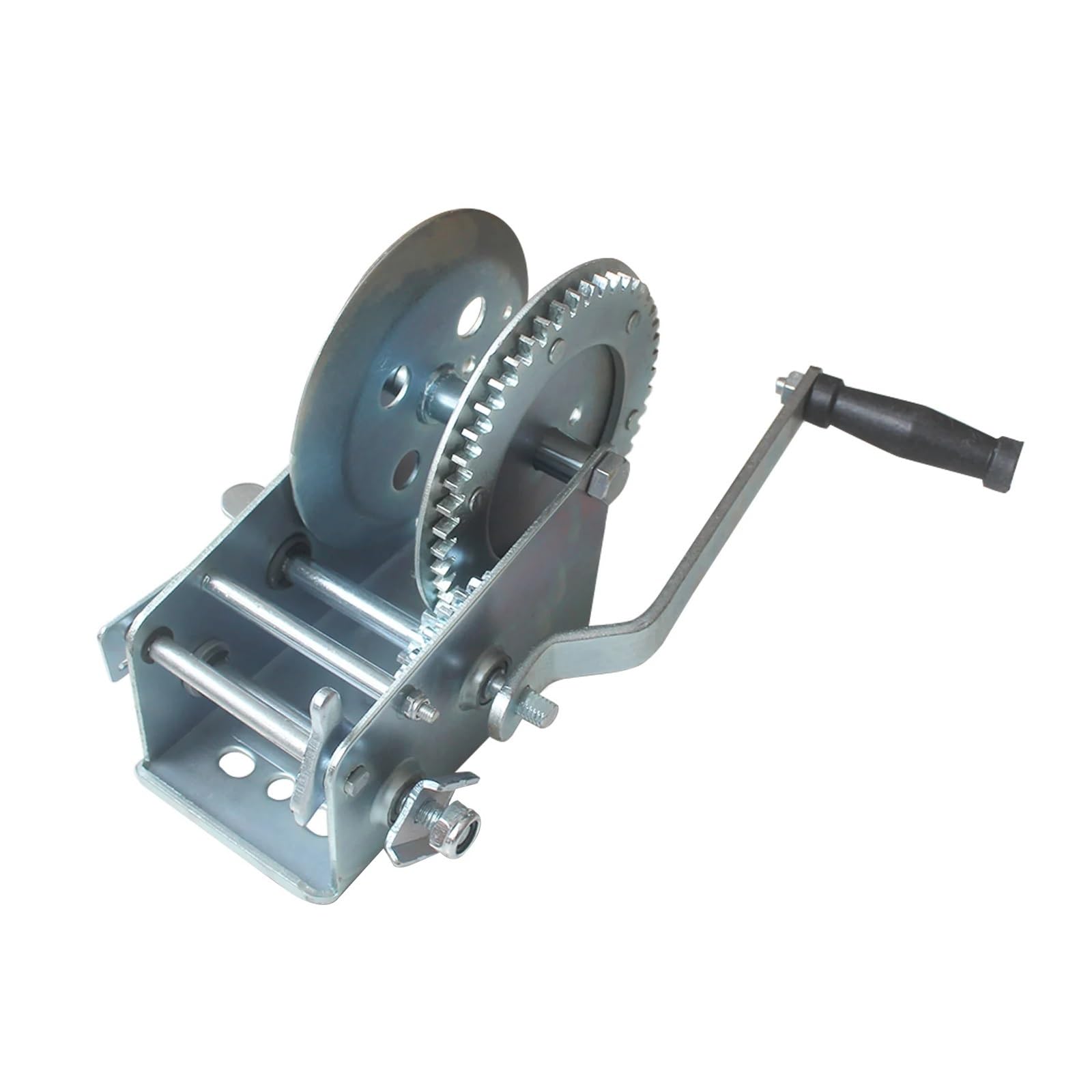 Cabrestante de tracción 1 cabrestante manual pequeño con manivela de 1200, 1600, 2500 y 3000 libras for barco, camión, cabrestante manual automático, herramienta de elevación con eslinga Ideal para re