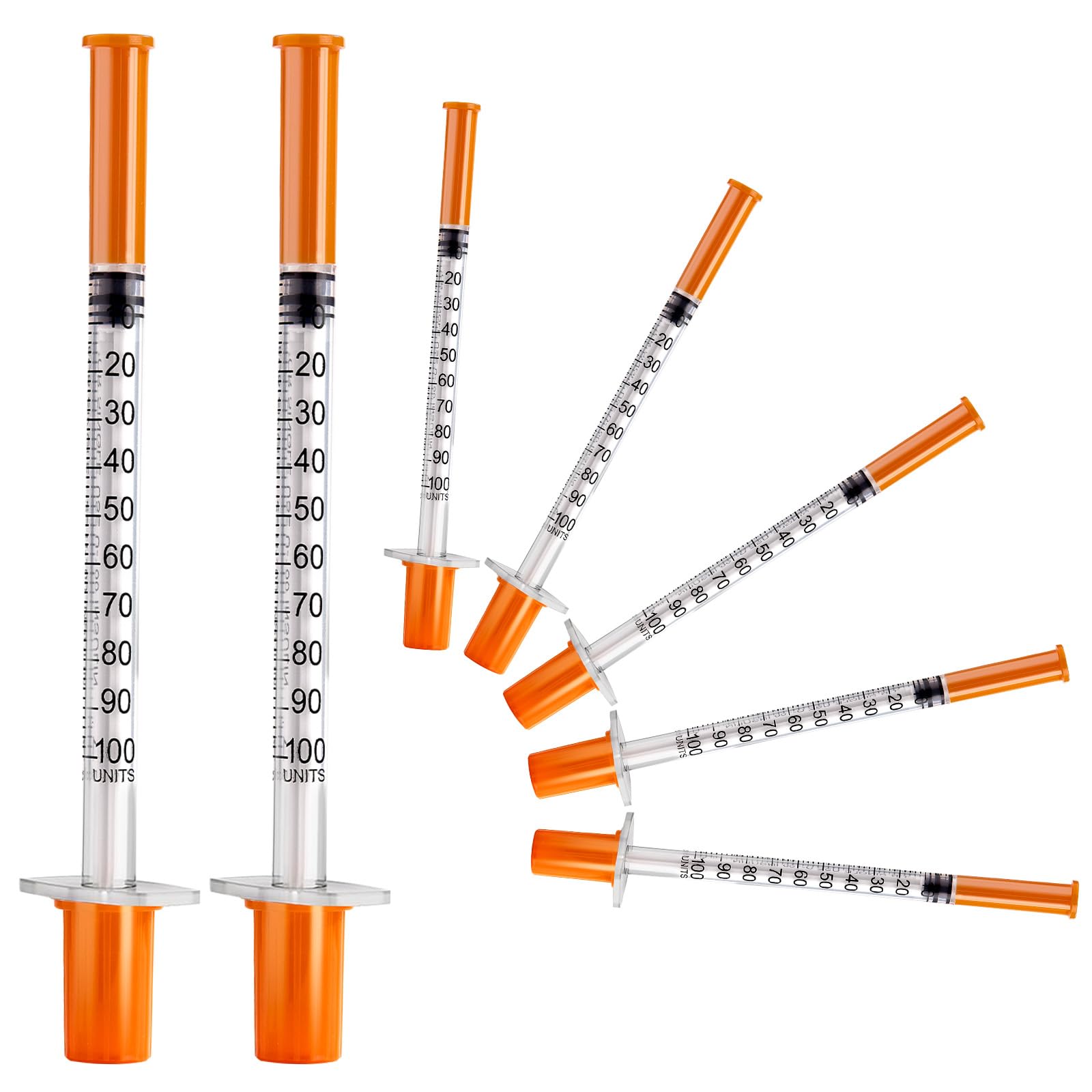 100 Stück 1ml Plastiktube 31G 6mm, Spritze mit Skala einzeln versiegelt für die Flüssigkeitstrennung,Laborzubehör