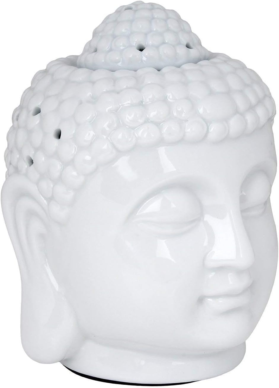 Royal Premium Ceramic Electric Diffuser With Dimmer Switch to Control Fragrance and Light Intensity - Buddha (Height-6.5 Inch) Free 1 Bulb & 1 Bottles of Essential Oil