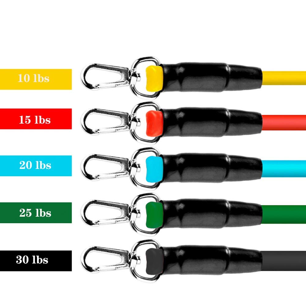 Bande Elastiche di Resistenza Set di Fasce di Resistenza Allenamento Tubi per Indoor e Outdoor Sport, Fitness, Sospensione, Yoga