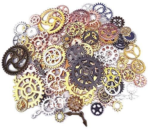 OJYUDD 200 Gram Antique Metal Steampunk Gears