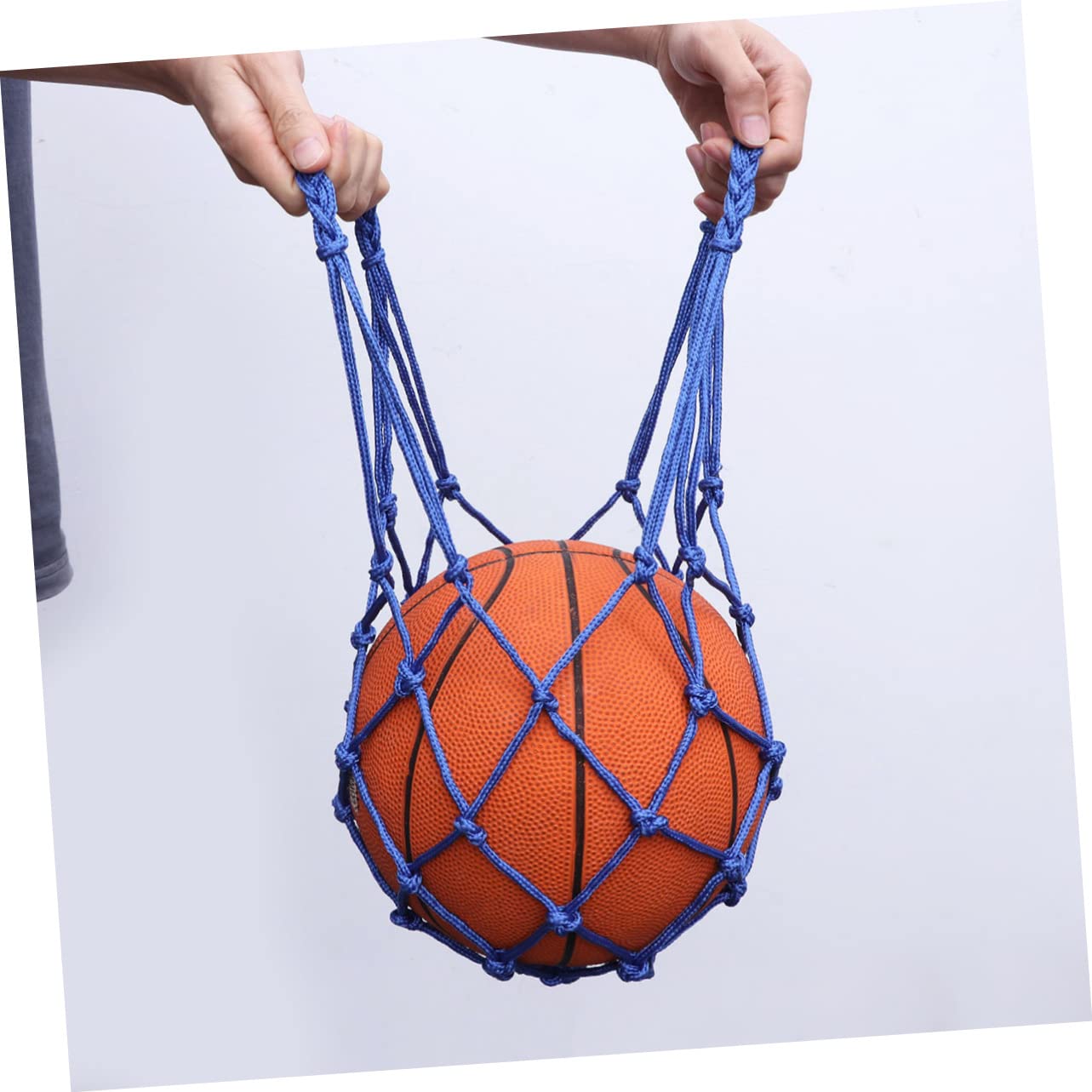 VANZACK Heavy Duty Basketball Bag Drawstring Mesh Net Basketball Nylon Soccer Carrier Bag